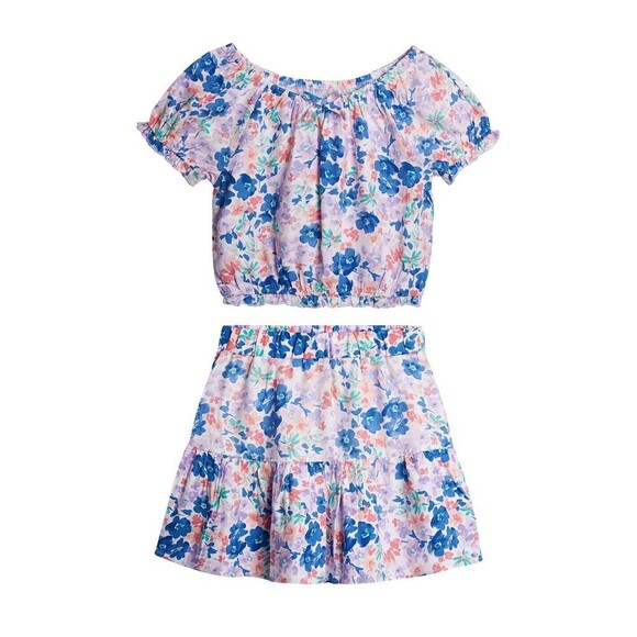 Epic Threads Little Girls Top And Skirt Set Size 5t Multicolor Floral bluish NWT - Picture 1 of 9